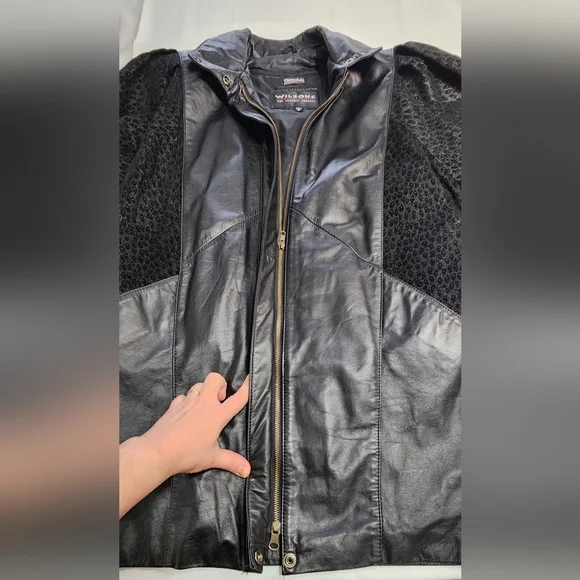 Vtg Wilsons Leather Jacket Womens Full Zip Thinsulate Short Trench Coat … - Picture 7 of 10